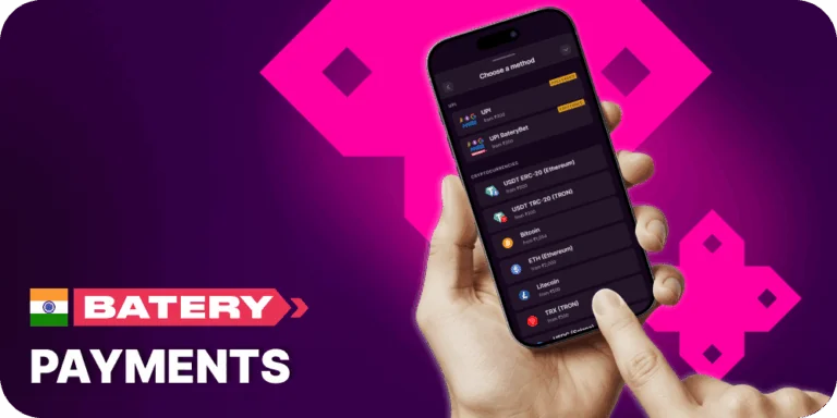 Payment methods at Batery for Indians