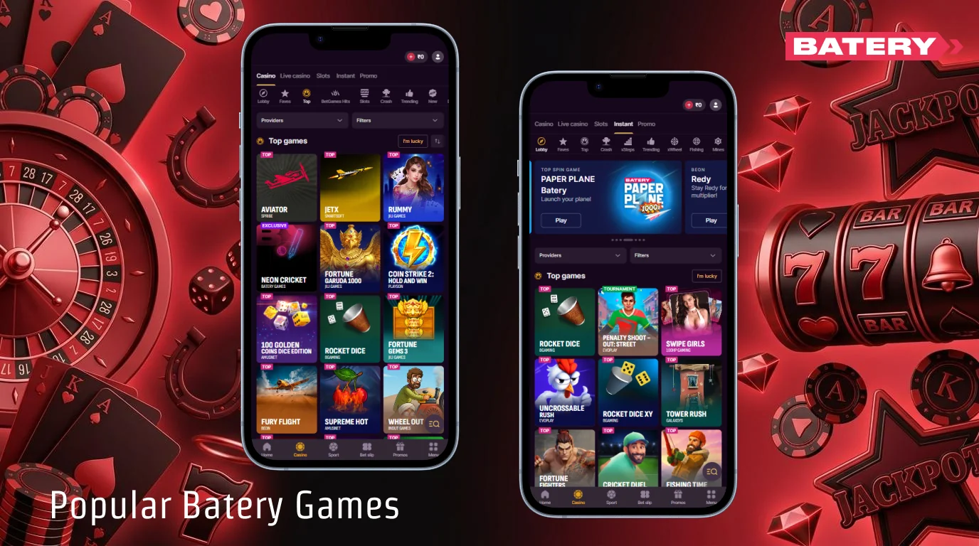 Top games for Indian players on the Batery App